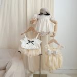 【66-90cm】ロンパース パフスリーブ ドット おしゃれ ベビー服 - 画像 (8)