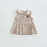【73-110cm】ワンピース クマセーラー ノースリーブ 女の子 シンプル - 画像 (6)