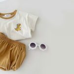 【73-100cm】セットアップ ベビー 恐竜柄 半袖Tシャツ&ショートパンツ - 画像 (10)