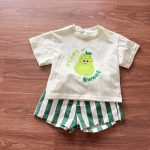 【80-150cm】二点セット 兄妹お揃い フルーツ シャツ＆ストライプパンツ 可愛い - 画像 (10)