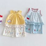 【73-120cm】セットアップ チェリー/スター柄 可愛い 女の子 - 画像 (10)