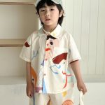 【80-150cm】セットアップorワンピース 落書き 兄妹お揃い - 画像 (5)