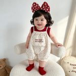 【73-100cm】サロペット&シャツ 可愛い フラワー柄 セットアップ - 画像 (9)