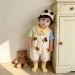 【66-100cm】ロンパース クマ 可愛い 半袖 ベビー服 - 画像 (3)