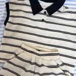 【80-150cm】セットアップ or ワンピース キッズ 半袖 ボーダー - 画像 (14)