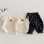 【73-110cm】キャミソールorTシャツorボトムス 蝶結び 女の子 おしゃれ - 画像 (2)