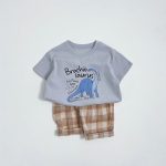 【73-100cm】半袖Tシャツ 恐竜イラスト 可愛い - 画像 (6)