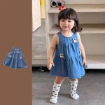 【73-100cm】デニムワンピース ウサギ ディリー 女の子