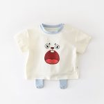 【73-110cm】Tシャツ アヒル 可愛い 着心地良い トップス - 画像 (5)