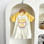 【66-90cm】ロンパース キイロ カラーバリ 可愛い ベビー服 - 画像 (3)