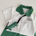 【73-100cm】セットアップ ダイナソー 可愛い トップス&ボトムス - 画像 (12)