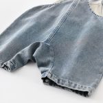 【73-100cm】セットアップ 車柄 デニム サロペット&シャツ - 画像 (10)