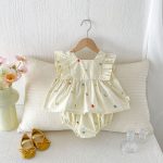 【66-100cm】セットアップ チェリー柄 トップス&ブルマ