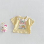 【73-120cm】Tシャツ 可愛い ガールズ 着心地良い トップス - 画像 (6)