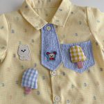 【予約販売】【66-100cm】ロンパース キイロ アイス クリーム 可愛い ベビー服 - 画像 (14)