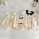 【66-90cm】ロンパース ドット 蝶結び 可愛い ベビー服 - 画像 (8)