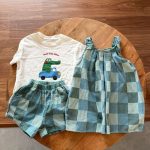 【80-150cm】セットアップorワンピース グリーンチェック 可愛い - 画像 (7)