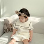 【73-100cm】セットアップ ベビー セーラー風 ナチュラル - 画像 (3)
