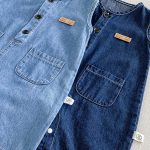 【66-90cm】オールインワン&帽子 デニム ノースリーブ カジュアル ベビー服 - 画像 (13)