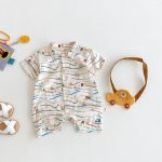 【66-90cm】ロンパース 車柄 カートゥーン 可愛い ベビー服 - 画像 (3)
