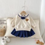 【73-110cm】クマ柄セーラー風セットアップ - 画像 (12)