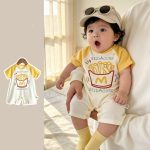 【66-90cm】ロンパース キイロ カラーバリ 可愛い ベビー服 - 画像 (4)