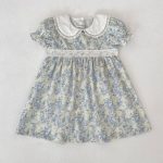 【66-130cm】ロンパースorワンピース ブルー 花柄 姉妹服 - 画像 (11)