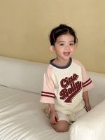 【80-150cm】セットアップ キッズ 男女兼用 カラー切り替え 英字柄 - 画像 (17)