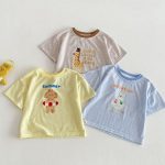 【73-120cm】Tシャツ 可愛い ボーダー トレンド おしゃれ トップス