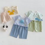 【73-110cm】Tシャツ 可愛い ボーダー トップス - 画像 (13)