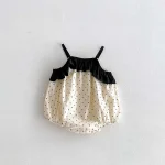 【66-90cm】ロンパース ベビー おしゃれ フリル ドット - 画像 (6)