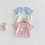 【80-150cm】Tシャツ 可愛い ドット 女の子 トップス - 画像 (6)