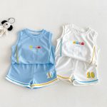 【73-120cm】セットアップ カジュアル ノースリーブ 肌に優しい - 画像 (2)