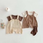 【73-100cm】サロペット ナチュラル 柔らかい シンプル ベビー服 - 画像 (3)