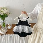 【66-90cm】キャミロンパース ブラック 可愛い 女の子 - 画像 (5)