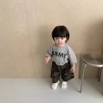 【80-160cm】半袖Tシャツ ベビー 韓国風 英字柄 - 画像 (7)