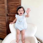 【66-90cm】ロンパース＆シャツ ブルー チェック - 画像 (3)