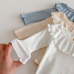 【66-90cm】　ロンパース 柔らか フリル襟 ベビー服 - 画像 (12)