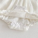 【66-90cm】ロンパース ホワイト バタフライ シンプル - 画像 (10)