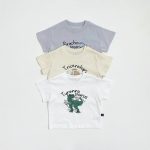 【73-100cm】半袖Tシャツ 恐竜イラスト 可愛い - 画像 (3)
