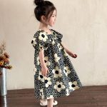 【80-150cm】セットアップorワンピース ブラック花 おしゃれ 兄妹お揃い - 画像 (16)
