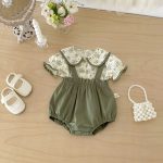 【66-100cm】二点セット シャツ&サロペット フラワー 可愛い - 画像 (10)