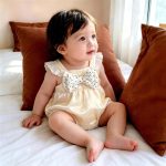 【66-90cm】ロンパース ドット 蝶結び 可愛い ベビー服 - 画像 (2)