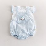 【66-90cm】ロンパース＆シャツ ブルー チェック - 画像 (6)