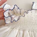 【66-90cm】ロンパース レトロ 花刺繡 ベビー服 - 画像 (6)