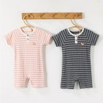 【66-90cm】ロンパース ベビー ヨーロッパ風 ボーダー - 画像 (3)