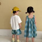 【80-150cm】セットアップorワンピース グリーンチェック 可愛い - 画像 (14)