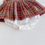 【66-90cm】ロンパース レッド チェック 可愛い ベビー服 - 画像 (13)