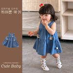 【73-100cm】デニムワンピース ウサギ ディリー 女の子 - 画像 (4)
