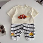 【73-100cm】セットアップ 車柄 Tシャツ&ボーダーパンツ - 画像 (8)